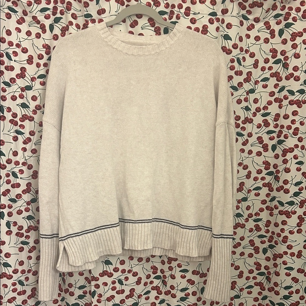 UGG Cream Sweater with Black Accents